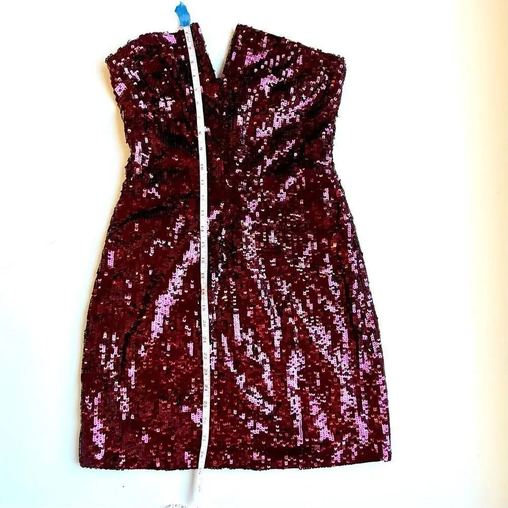 NWT Ramy Brook “Skyla” mini sequin dress in plumberry Size 6